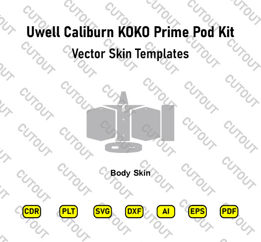 Uwell Caliburn KOKO Prime Pod Kit Vector Skin Cut Files