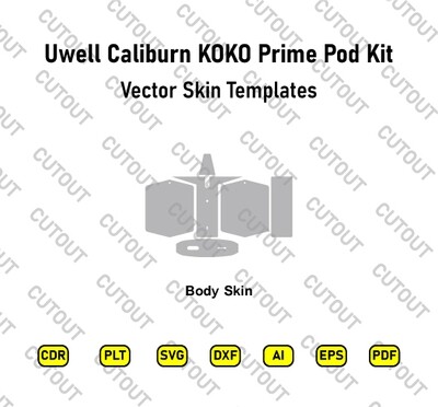 Uwell Caliburn KOKO Prime Pod Kit Vector Skin Cut Files