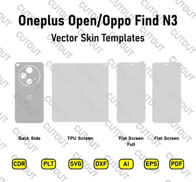 ​Archivos de corte de piel vectorial Oneplus Open/Oppo Find N3
