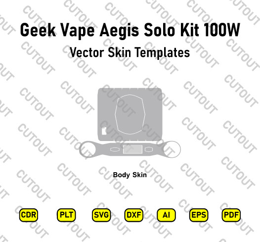 ​Geek Vape Aegis Solo Kit 100w Archivos de corte de piel vectorial