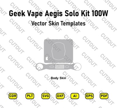 Geek Vape Aegis Solo Kit 100w Vector Skin Cut Files