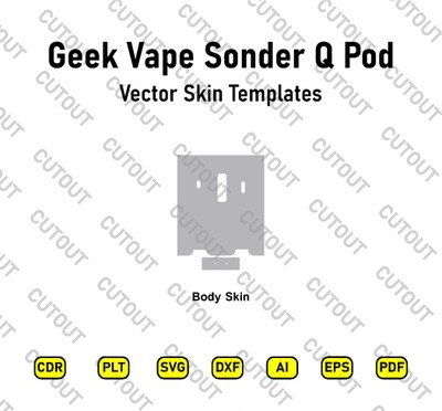 Geek Vape Sonder Q Pod Kit Vector Skin Cut Files