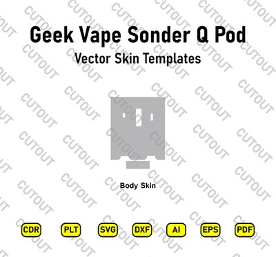 ​Geek Vape Sonder Q Pod Kit Vektor-Skin-Cut-Dateien