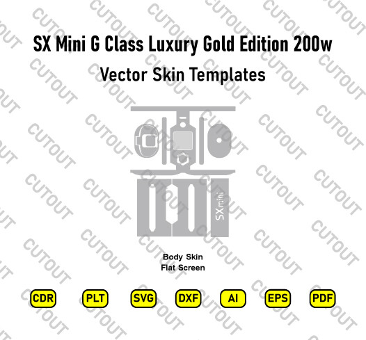 SX Mini G Class Luxury Gold Edition 200w Mod Vector Skin Cut Files