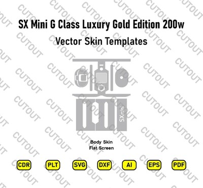 SX Mini G Class Luxury Gold Edition 200w Mod Vector Skin Cut Files