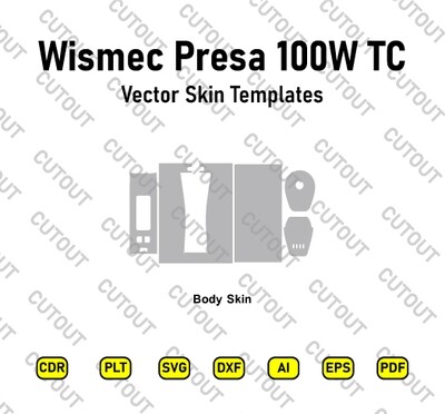 Wismec Presa 100W TC Vector Skin Cut Files