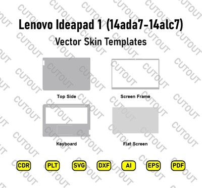 Lenovo Ideapad 1 14alc7-14ada7 Vector Skin Cut Files