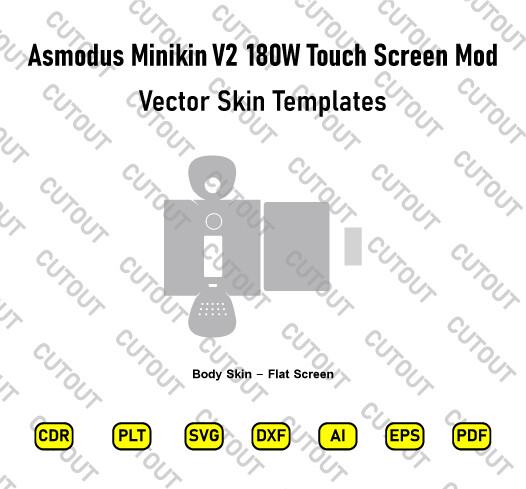 ​Asmodus Minikin V2 180W Touchscreen Mod Vector Skin Cut Dateien