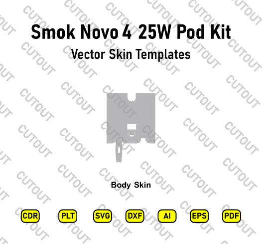 Smok Novo 4 25W Pod Kit Vector Skin Cut Files