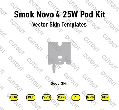 Smok Novo 4 25W Pod Kit Vector Skin Cut Files