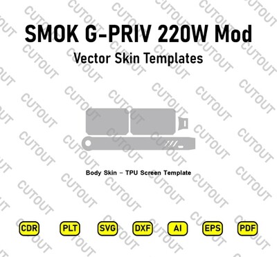 ​SMOK G-PRIV 220W Mod Vector Skin Cut-Dateien
