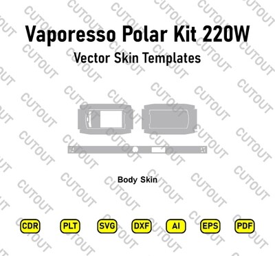 Vaporesso Polar Kit 220W Vector Skin Cut Files