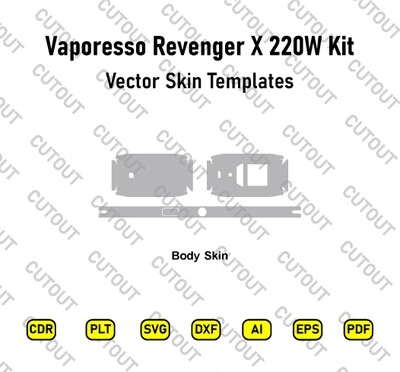 ​Archivos de corte de piel vectoriales del kit Vaporesso Revenger X 220W