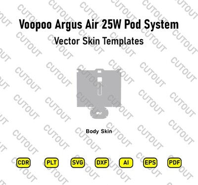 ​Voopoo Argus Air 25W Pod System Kit Vector Skin Cut Files
