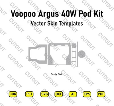 Voopoo Argus 40W Pod Kit Vector Skin Cut Files