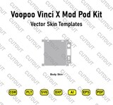 ​Archivos de corte de piel vectorial del Voopoo Vinci X Mod Pod Kit