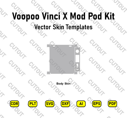 Voopoo Vinci X Mod Pod Kit Vector Skin Cut Files