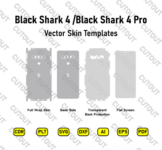 Black Shark 4/Black Shark 4 Pro Vector Skin Cut Files