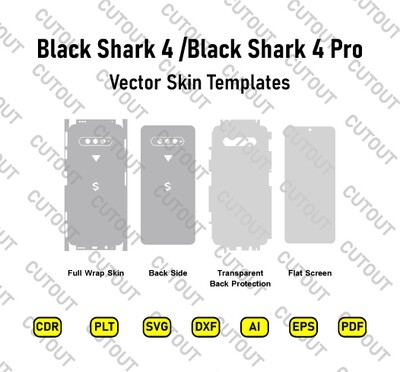 Black Shark 4/Black Shark 4 Pro Vector Skin Cut Files