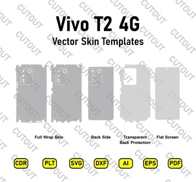 Vivo T2 4G Vector Skin Cut Files