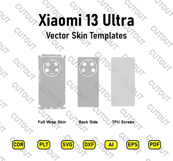 Xiaomi 13 Ultra Vector Skin Cut Files