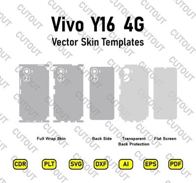 ​Archivos de corte de piel vectorial Vivo Y16 4G