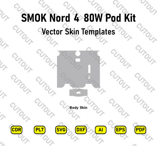 SMOK Nord 4 80W Pod Kit Vector Skin Cut Files