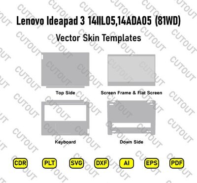 Lenovo Ideapad 3 14IIL05,14ADA05 (81WD) Vector Skin Cut Files