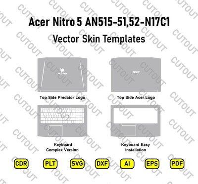 Acer Nitro 5 AN515-51,52 (N17C1) Vector Skin Cut Files