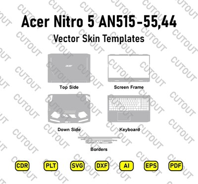 Acer Nitro 5 AN515-55,44 Vector Skin Cut Files