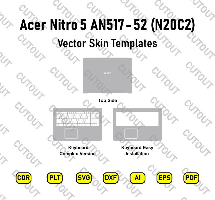 Acer Nitro 5 AN517-52 (N20C2) Vector Skin Cut Files