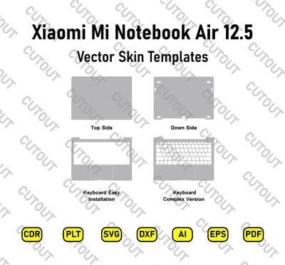 Xiaomi Mi Notebook Air 12.5 2019 Vector Skin Cut Files