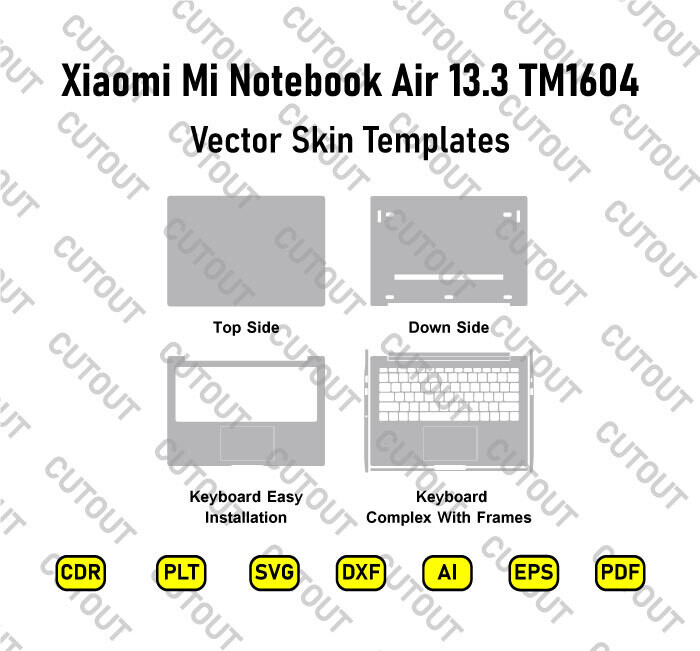​Xiaomi Mi Notebook Air 13.3 TM1604 Vector Skin Cut-Dateien