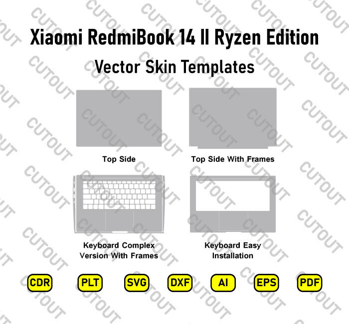 ​Xiaomi RedmiBook 14 II Ryzen Edition Vector Skin Cut-Dateien