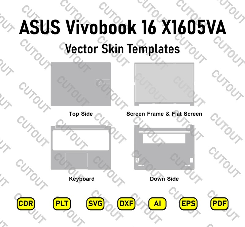 ASUS Vivobook 16 X1605VA Vector Skin Cut Files