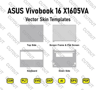 ASUS Vivobook 16 X1605VA Vector Skin Cut Files