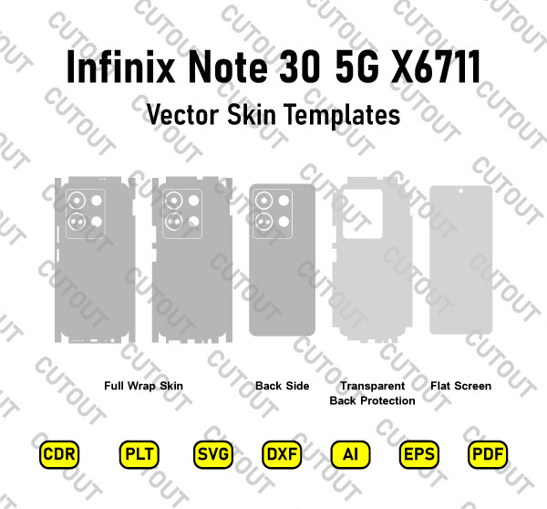 Infinix Note 30 5G X6711 Vector Skin Cut Files