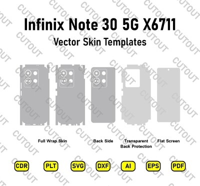 ​Infinix Note 30 5G X6711 Vector Skin Cut-Dateien