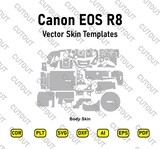 ​Archivos de corte de piel vectorial de Canon EOS R8