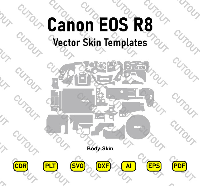 Canon EOS R8 Vector Skin Cut Files
