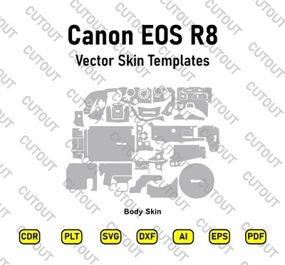 Canon EOS R8 Vector Skin Cut Files