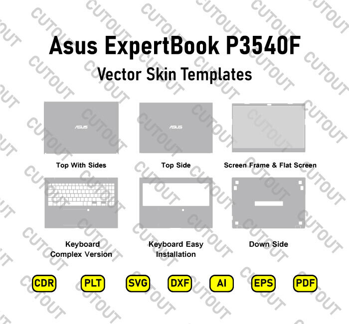 Asus ExpertBook P3540F Vector Skin Cut Files