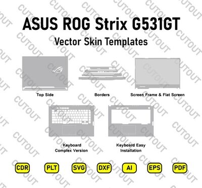 ASUS ROG Strix G15 G512-G531 15.6 Vector Skin Cut Files