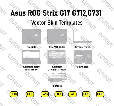 Asus ROG Strix G712L,G731 Vector Skin Cut Files