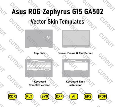 Asus ROG Zephyrus G15 GA502 Vector Skin Cut Files