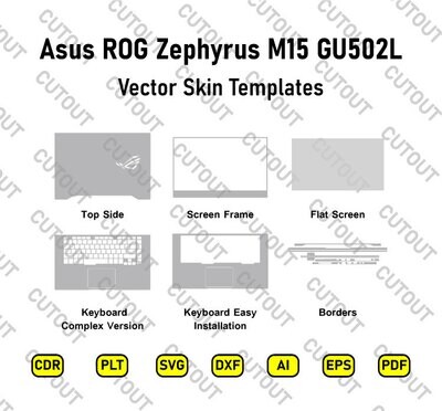 Asus ROG Zephyrus M15 GU502 Vector Skin Cut Files