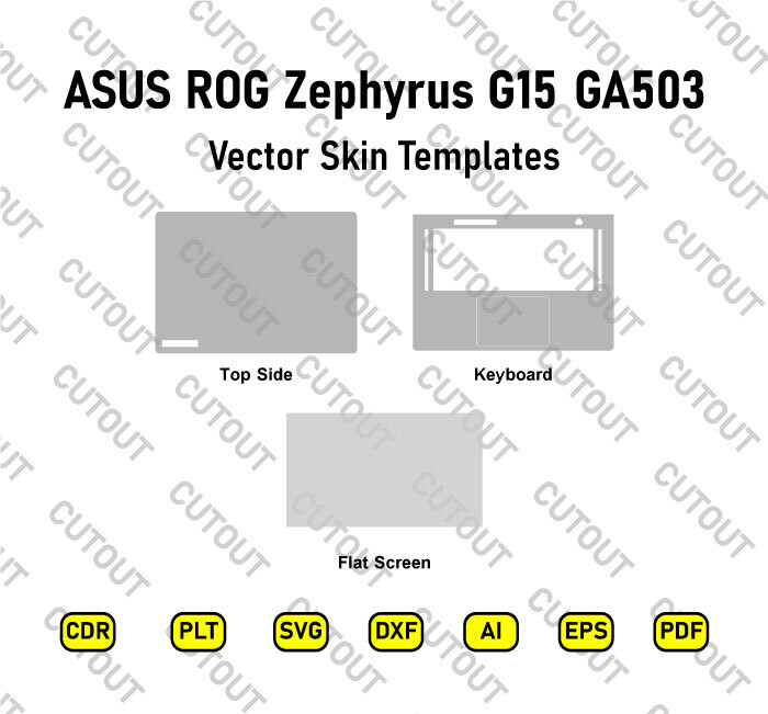 ASUS ROG Zephyrus G15 GA503 15.6 Vector Skin Cut Files