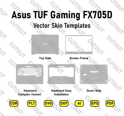 Asus TUF Gaming FX705D Vector Skin Cut Files