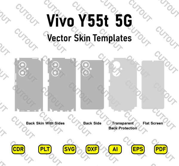 Vivo Y55t 5G Vector Skin Cut Files