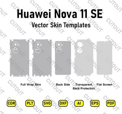 ​Archivos de corte de piel vectorial para Huawei Nova 11 SE